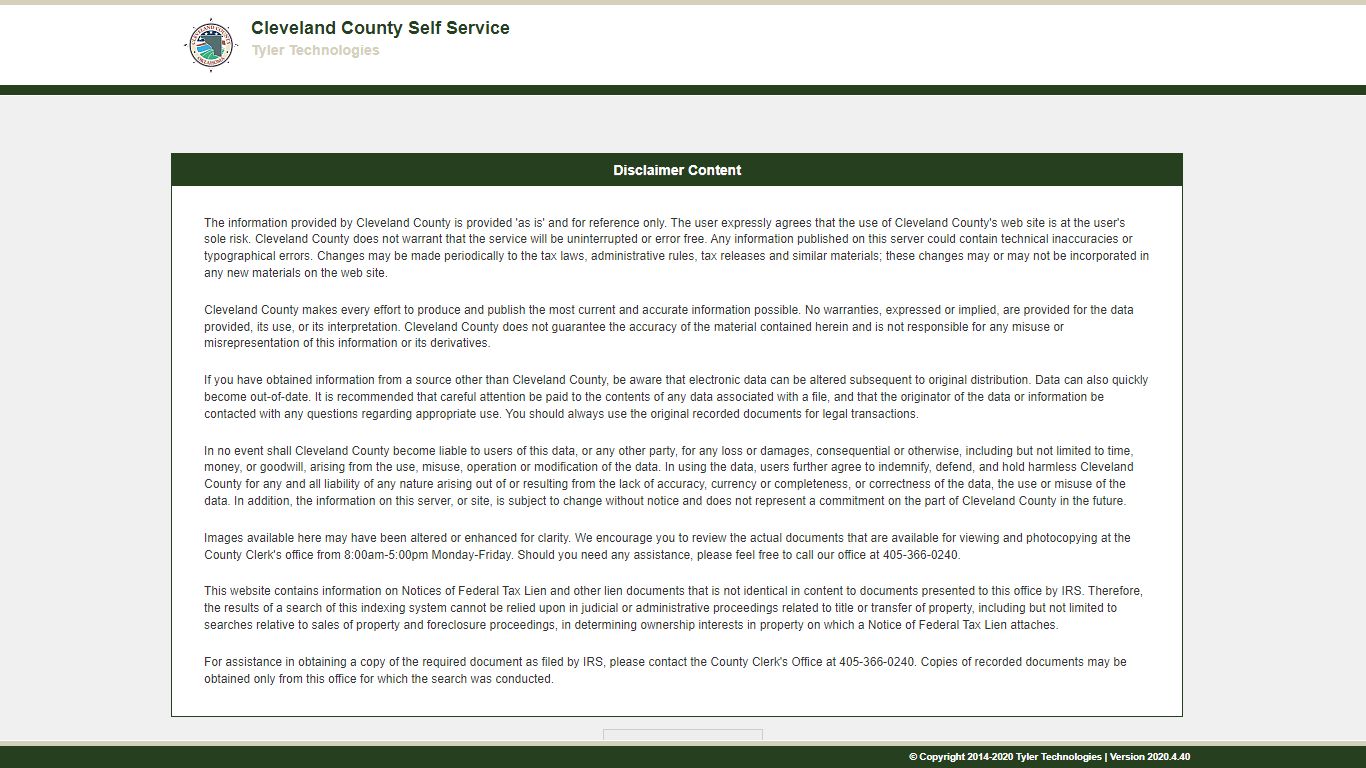 Cleveland County Self Service